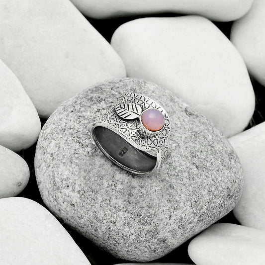 Adjustable - Pink Opal - Australia Ring size-7.5 R-1319 SDR170242