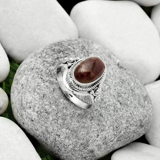 Natural Tourmaline Quartz Ring size-9 R-1420 SDR170284