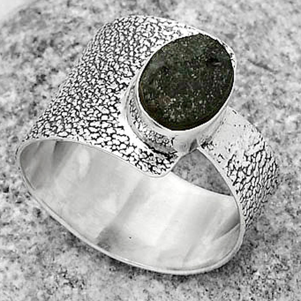 Natural Tektite Rough - Greek Ring size-8.5 R-1606 SDR170363