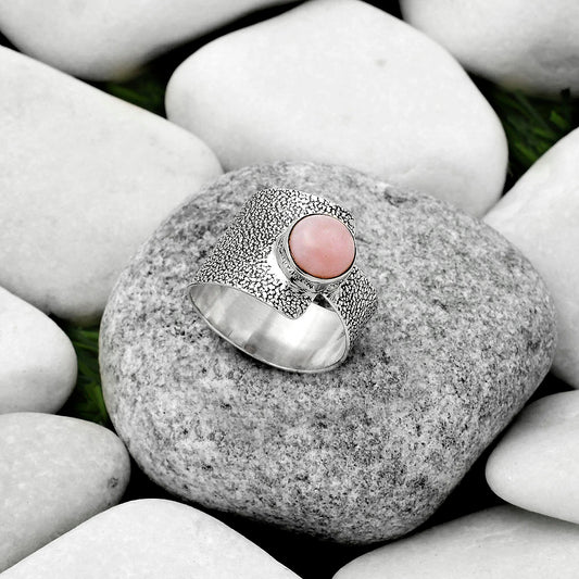 Natural Pink Opal - Australia Ring size-8.5 R-1606 SDR170401