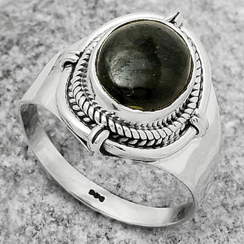 Natural Nuummite Ring size-8 R-1539 SDR170421