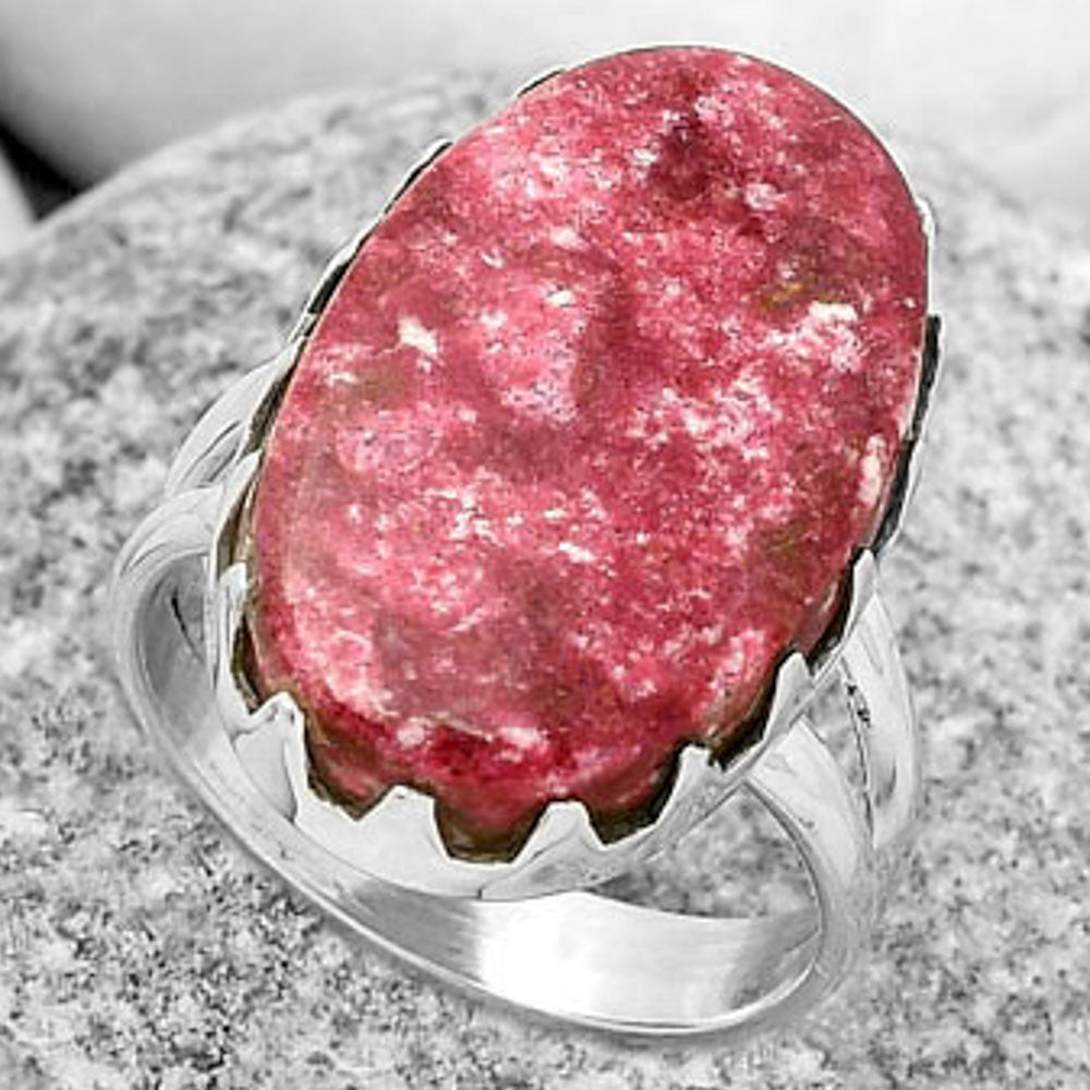 Natural Pink Thulite - Norway Ring size-7.5 R-1210 SDR170623