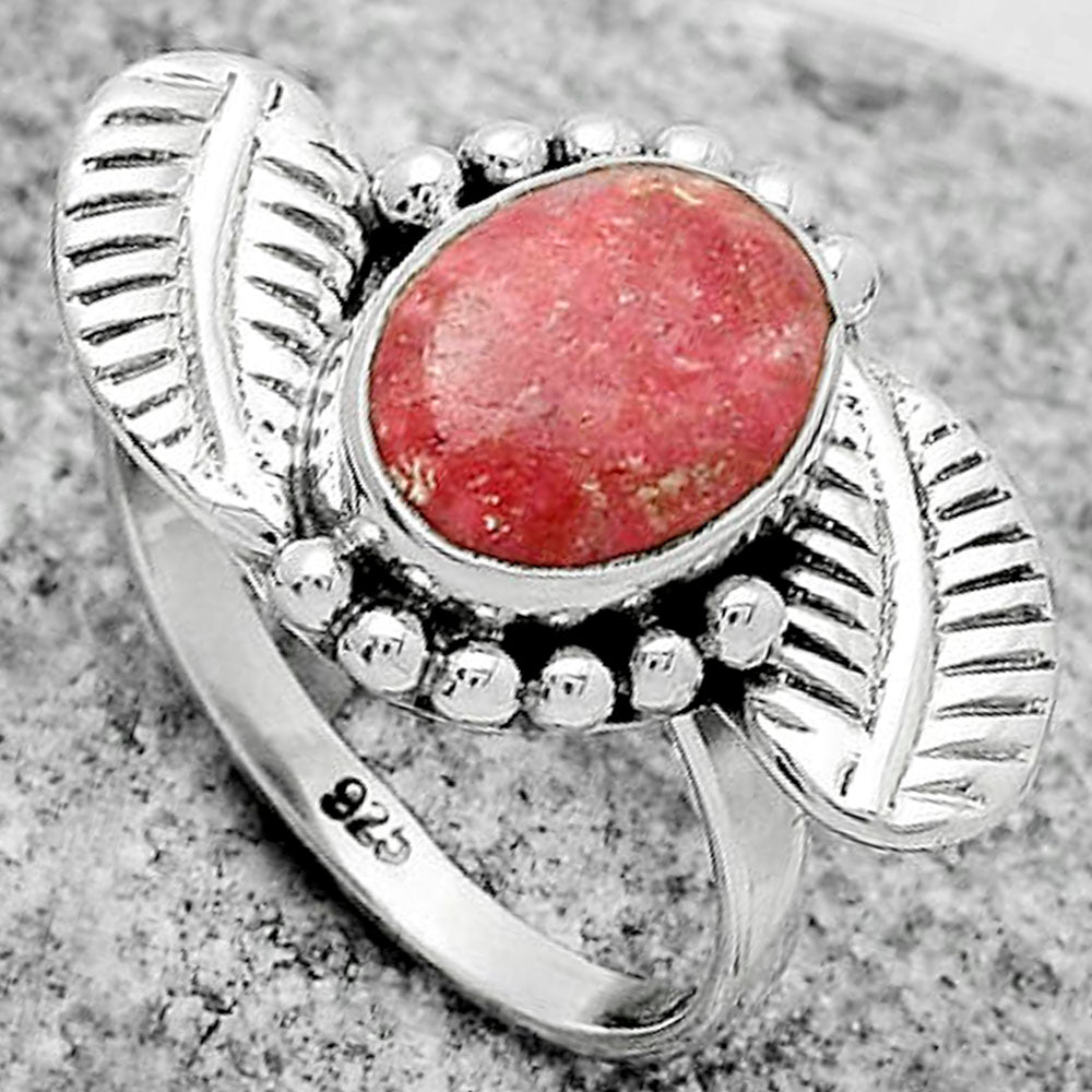 Southwest Design - Pink Thulite Ring size-8.5 R-1272 SDR170831