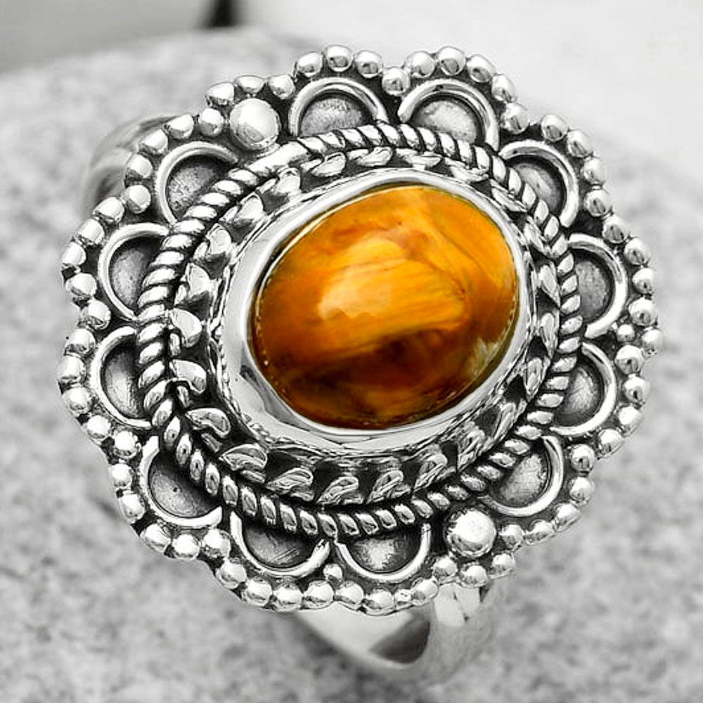 Natural Tiger Eye - Africa Ring size-8 R-1256 SDR171041