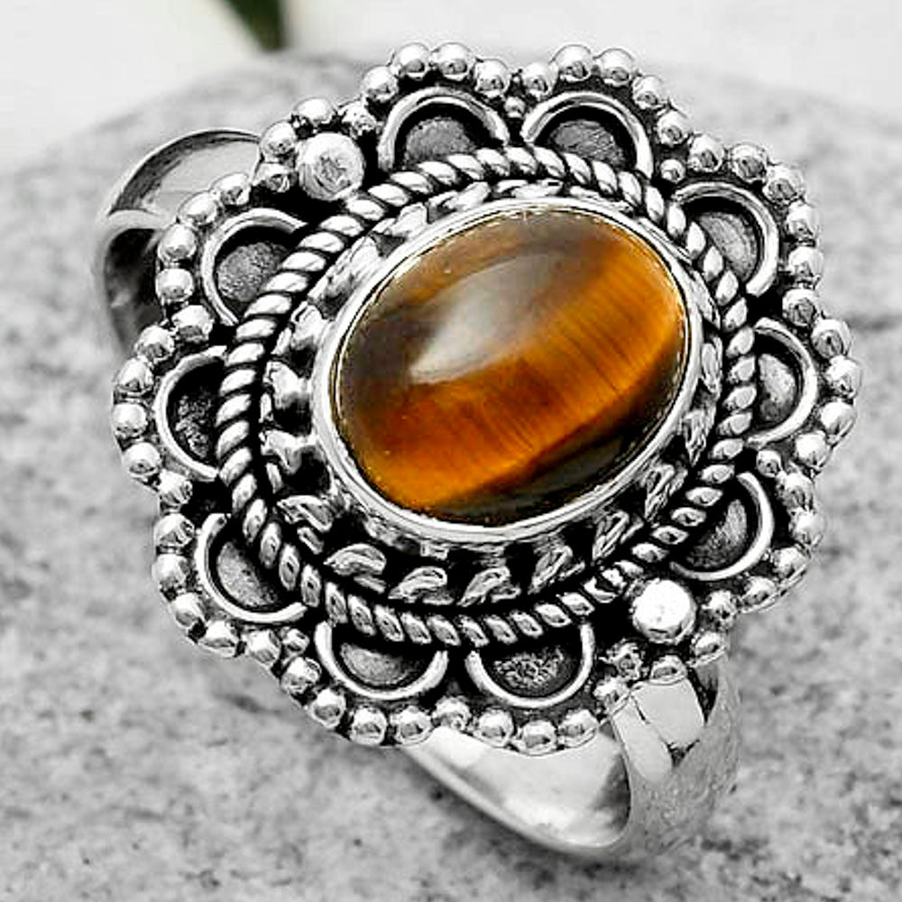 Natural Tiger Eye - Africa Ring size-9 R-1256 SDR171066