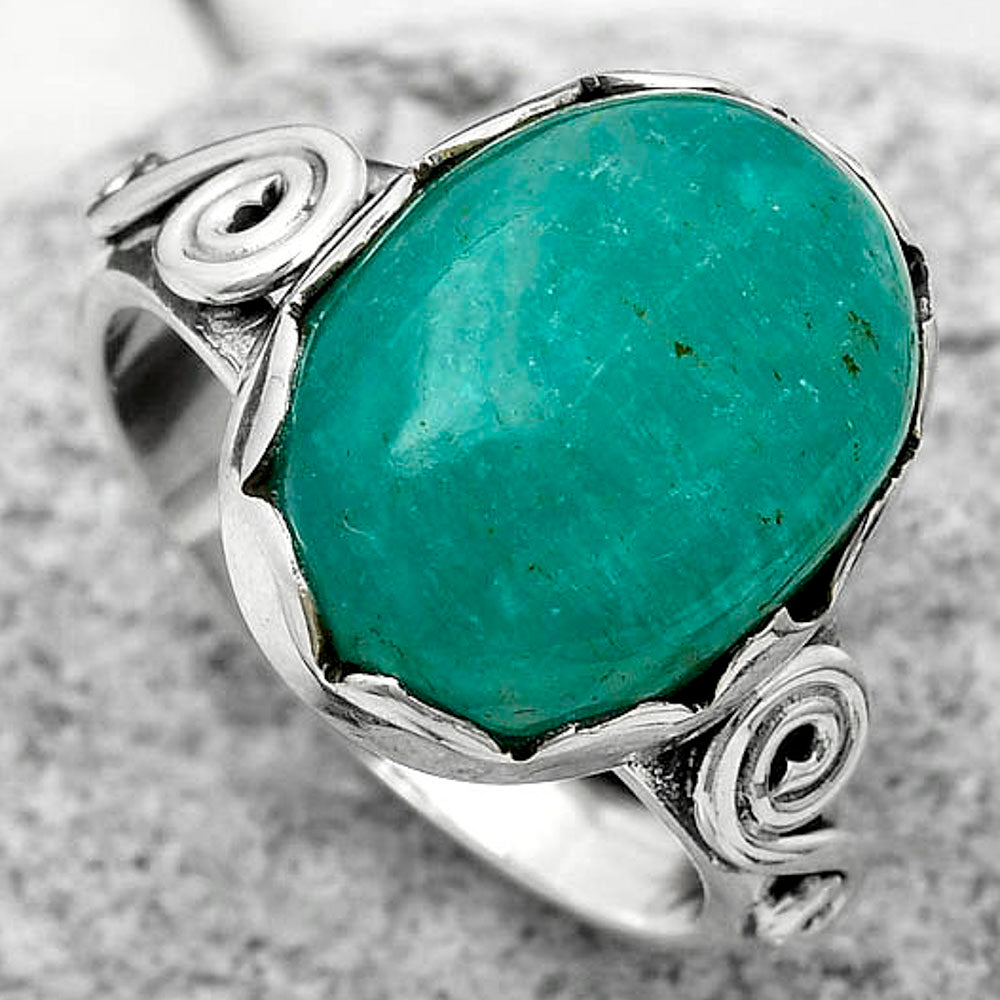 Natural Paraiba Amazonite Ring size-8 R-1315 SDR171090