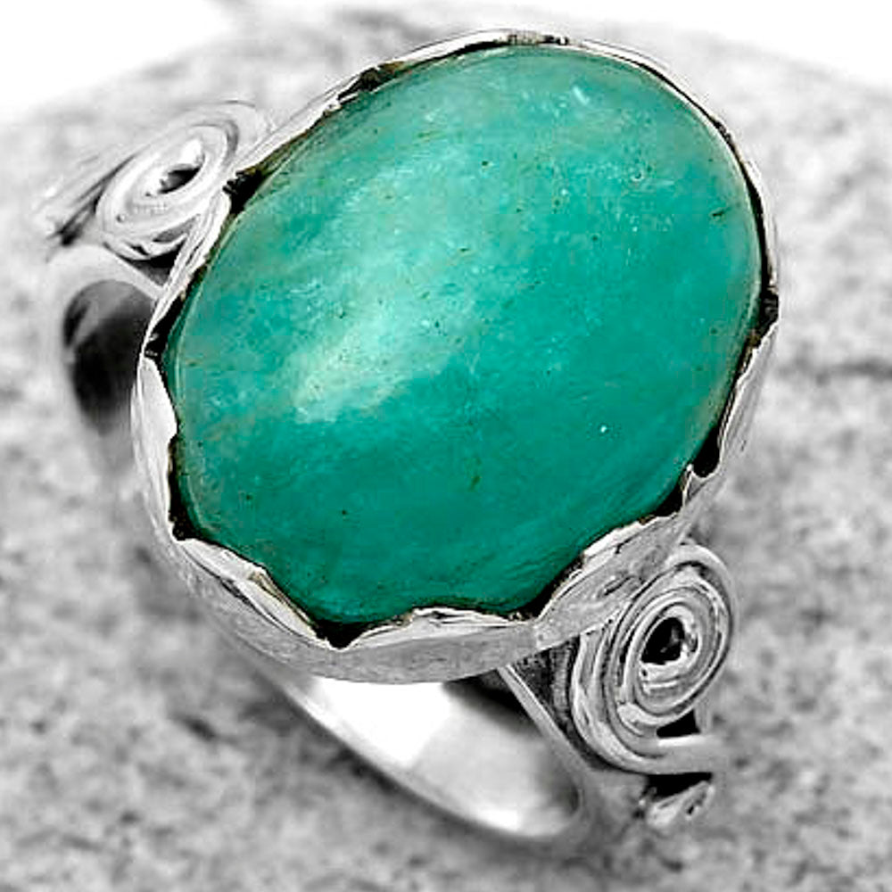 Natural Paraiba Amazonite Ring size-7 R-1315 SDR171103