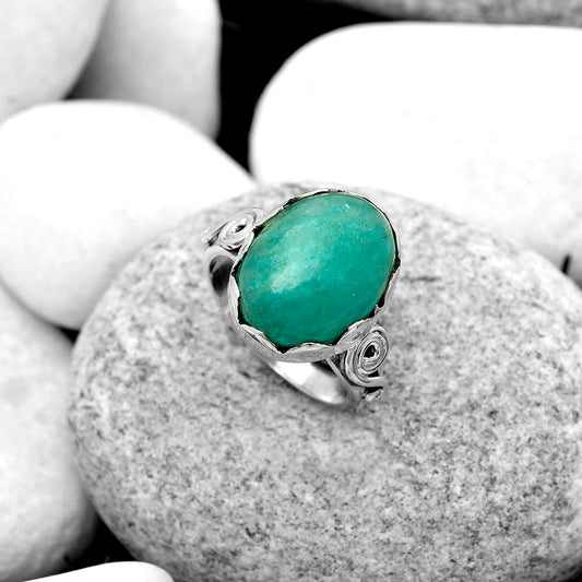 Natural Paraiba Amazonite Ring size-7 R-1315 SDR171103