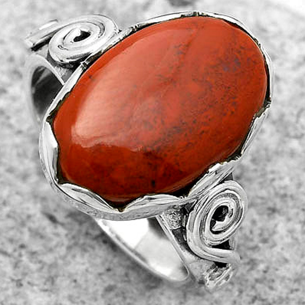 Natural Red Moss Agate Ring size-7 R-1315 SDR171110
