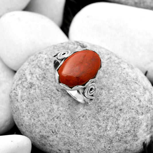 Natural Red Moss Agate Ring size-7 R-1315 SDR171110