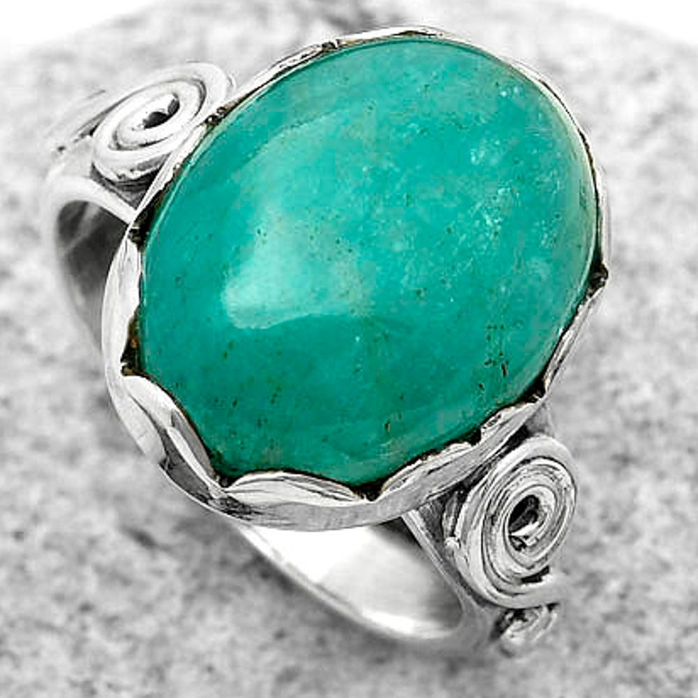 Natural Paraiba Amazonite Ring size-7 R-1315 SDR171121