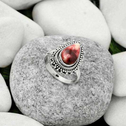 Natural Pink Thulite - Norway Ring size-8 R-1332 SDR171437