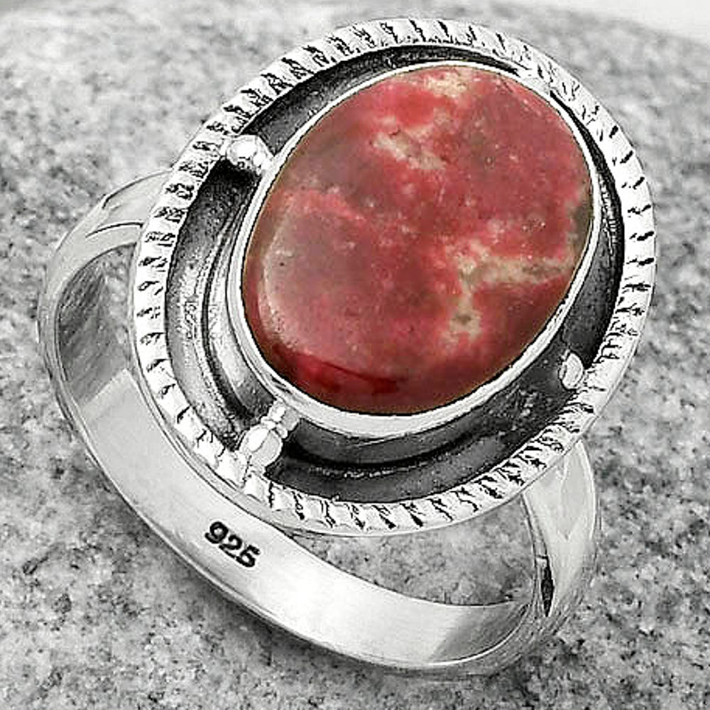 Natural Pink Thulite - Norway Ring size-9 R-1595 SDR171555