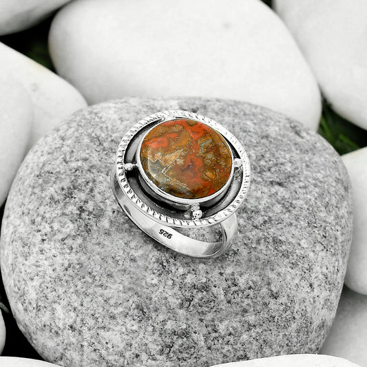 Natural Rare Cady Mountain Agate Ring size-8.5 R-1595 SDR171557