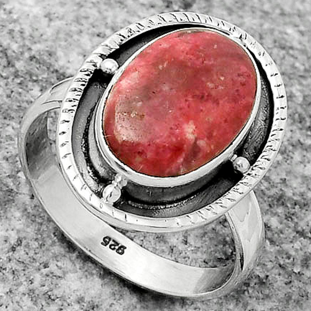Natural Pink Thulite - Norway Ring size-9 R-1595 SDR171558