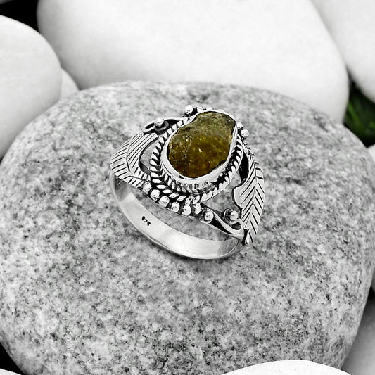 Natural Rare Kornerupine Rough Ring size-7 R-1272 SDR171678