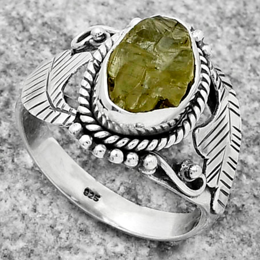 Natural Rare Kornerupine Rough Ring size-8 R-1272 SDR171680