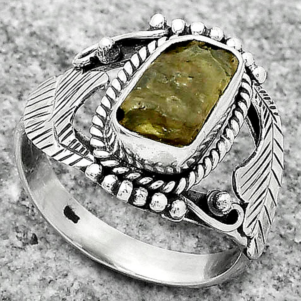 Natural Rare Kornerupine Rough Ring size-8 R-1272 SDR171692