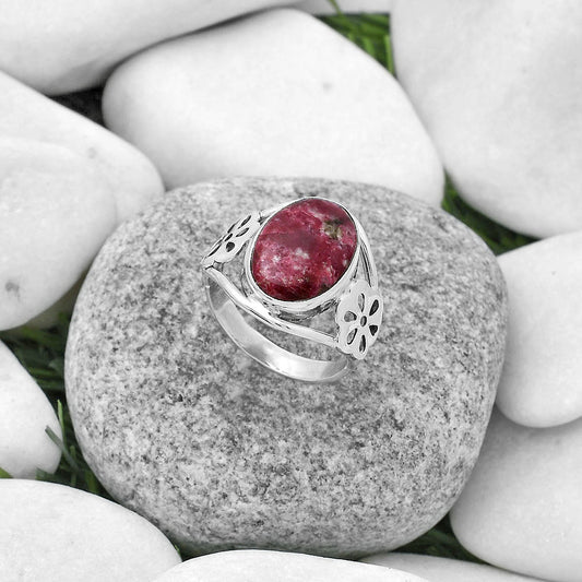 Natural Pink Thulite - Norway Ring size-8.5 R-1497 SDR172122