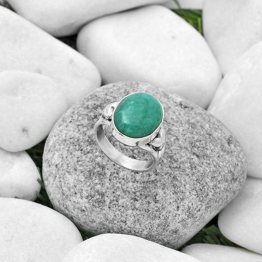 Natural Paraiba Amazonite Ring size-7 R-1261 SDR172165