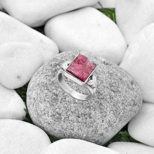 Natural Pink Thulite - Norway Ring size-7.5 R-1261 SDR172178