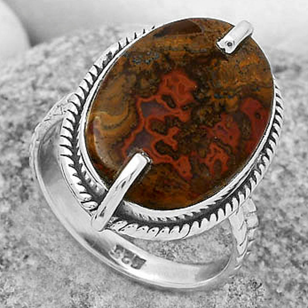 Natural Rare Cady Mountain Agate Ring size-9 R-1635 SDR172253