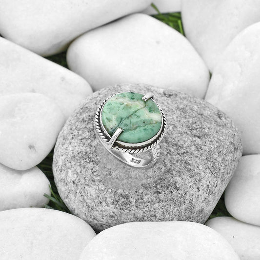 Natural Larsonite Jasper Ring size-8 R-1635 SDR172257