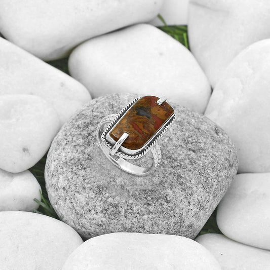 Natural Rare Cady Mountain Agate Ring size-8 R-1635 SDR172260