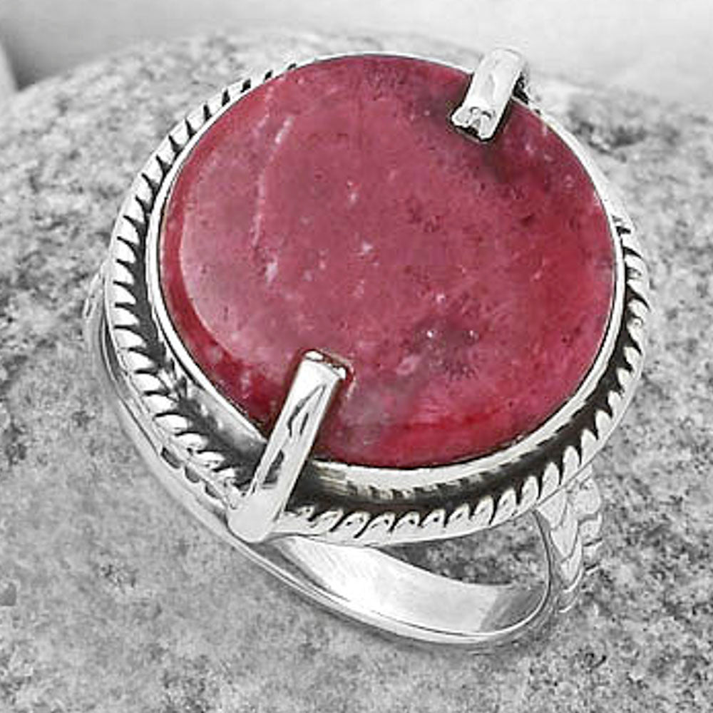 Natural Pink Thulite - Norway Ring size-8 R-1635 SDR172265