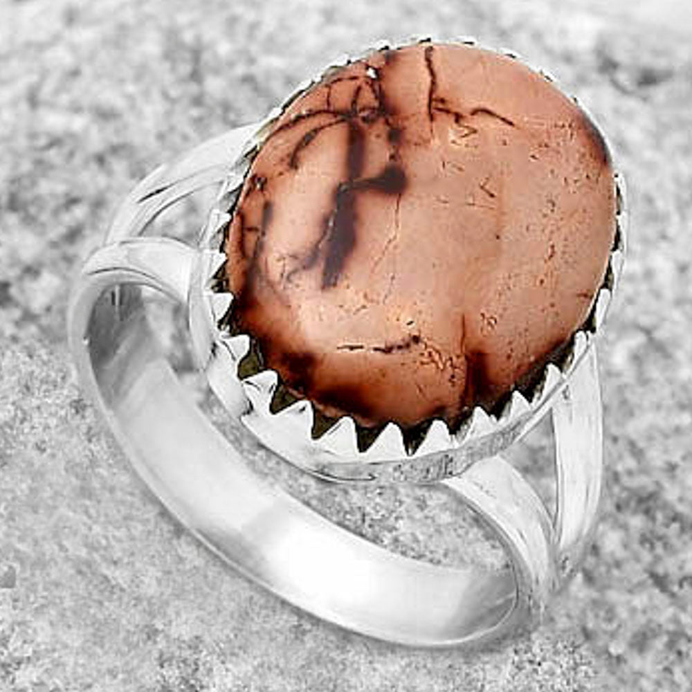 Natural Indian Paint Gemstone Ring size-7.5 R-1210 SDR172359