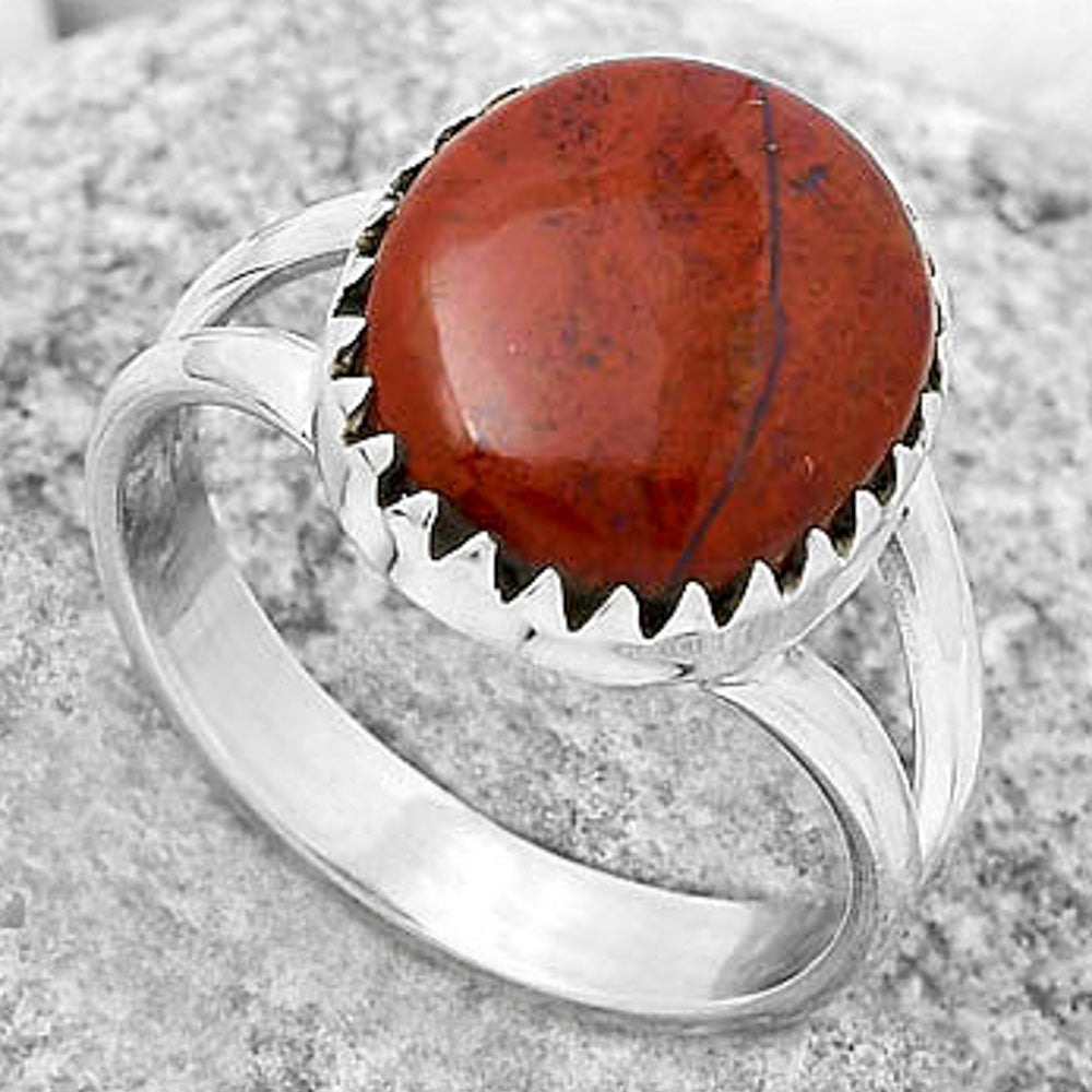 Natural Red Moss Agate Ring size-8.5 R-1210 SDR172374