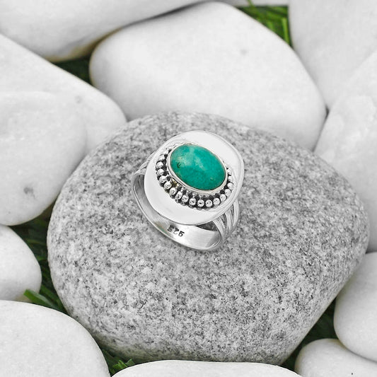 Natural Paraiba Amazonite Ring size-7 R-1458 SDR172426