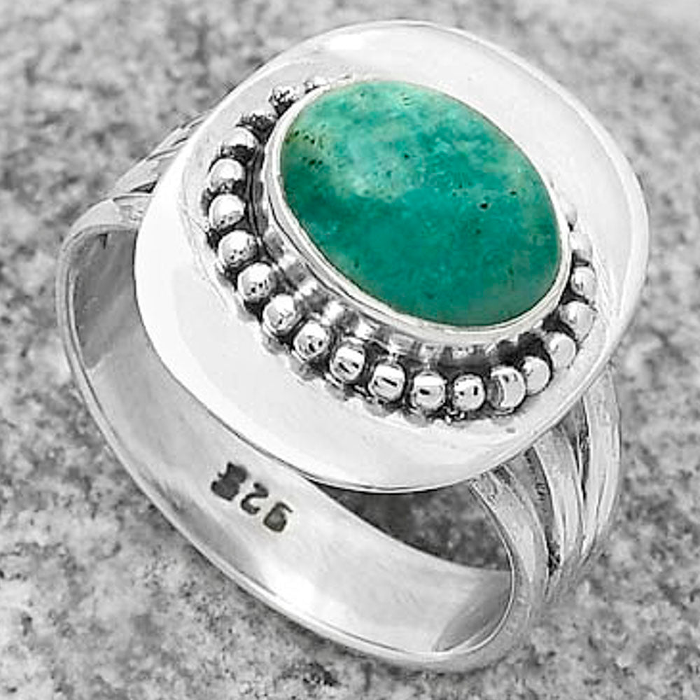 Natural Paraiba Amazonite Ring size-8 R-1458 SDR172430