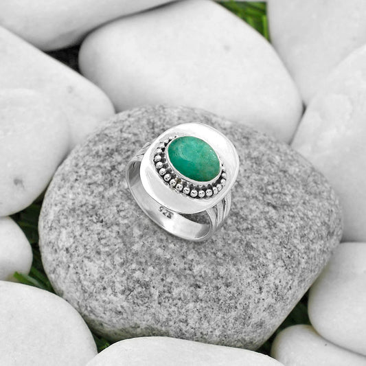 Natural Paraiba Amazonite Ring size-8 R-1458 SDR172437
