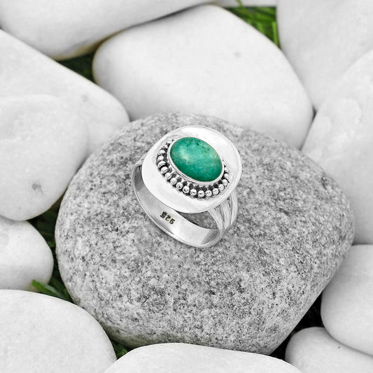 Natural Paraiba Amazonite Ring size-8.5 R-1458 SDR172448
