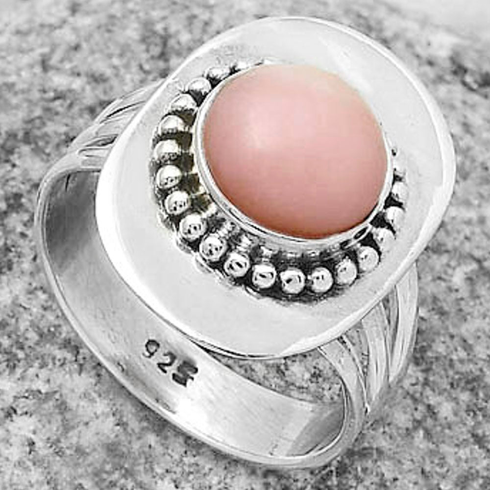 Natural Pink Opal - Australia Ring size-7.5 R-1458 SDR172461