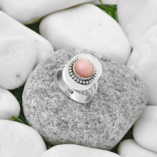 Natural Pink Opal - Australia Ring size-7.5 R-1458 SDR172461
