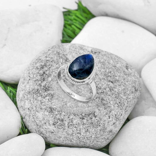 Blue Fire Labradorite - Madagascar Ring size-7.5 R-1009 SDR173104