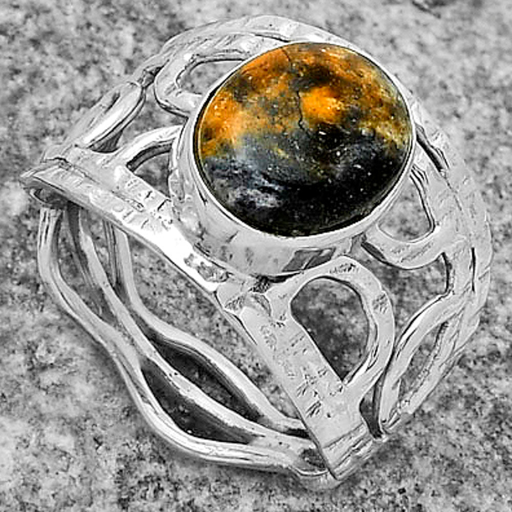 Natural Indian Blanket Jasper Ring size-8 R-1133 SDR174022