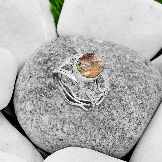 Natural Indian Blanket Jasper Ring size-7.5 R-1133 SDR174050