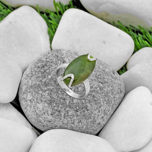 Natural Chrome Chalcedony Ring size-8.5 R-1479 SDR174386