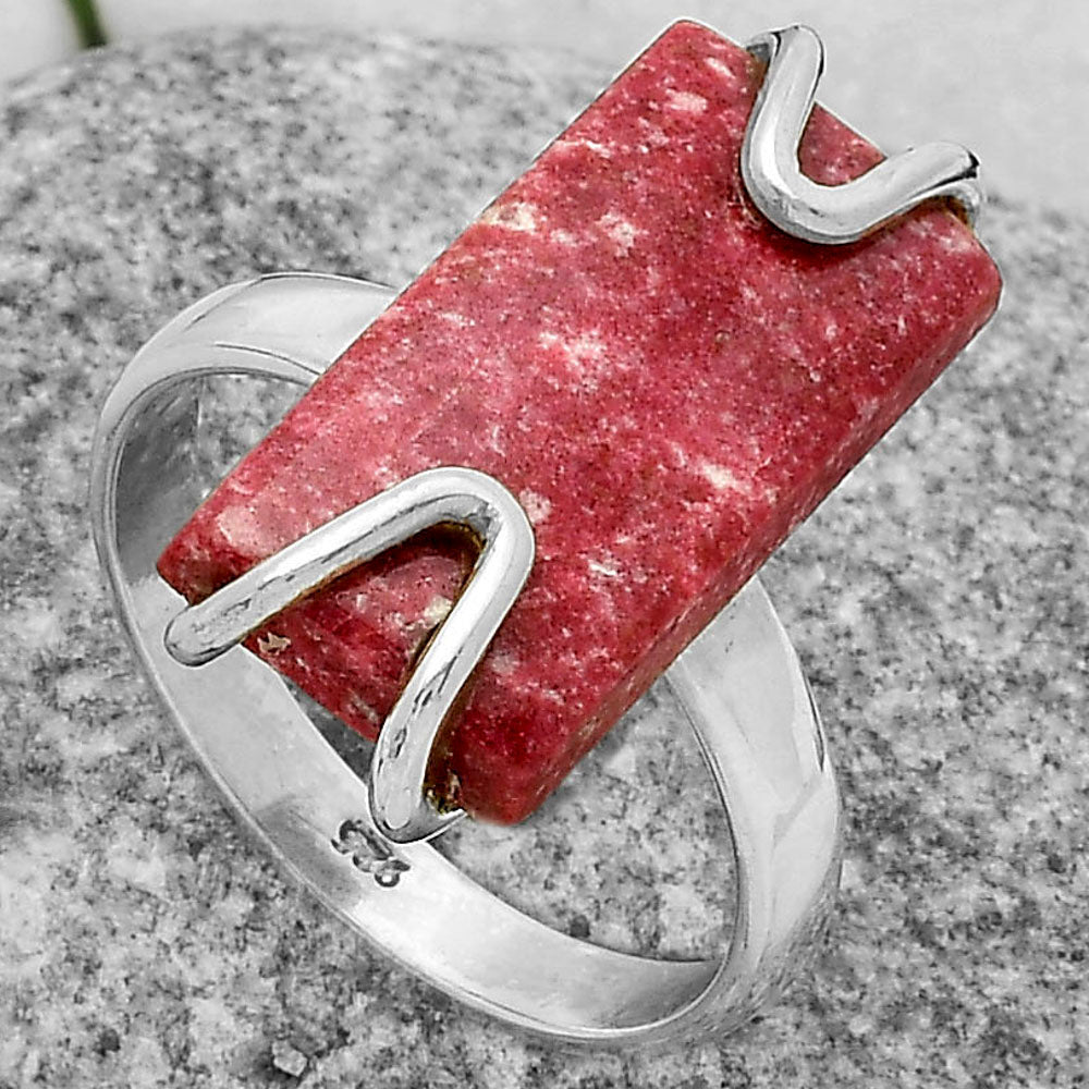 Natural Pink Thulite - Norway Ring size-8.5 R-1479 SDR174395
