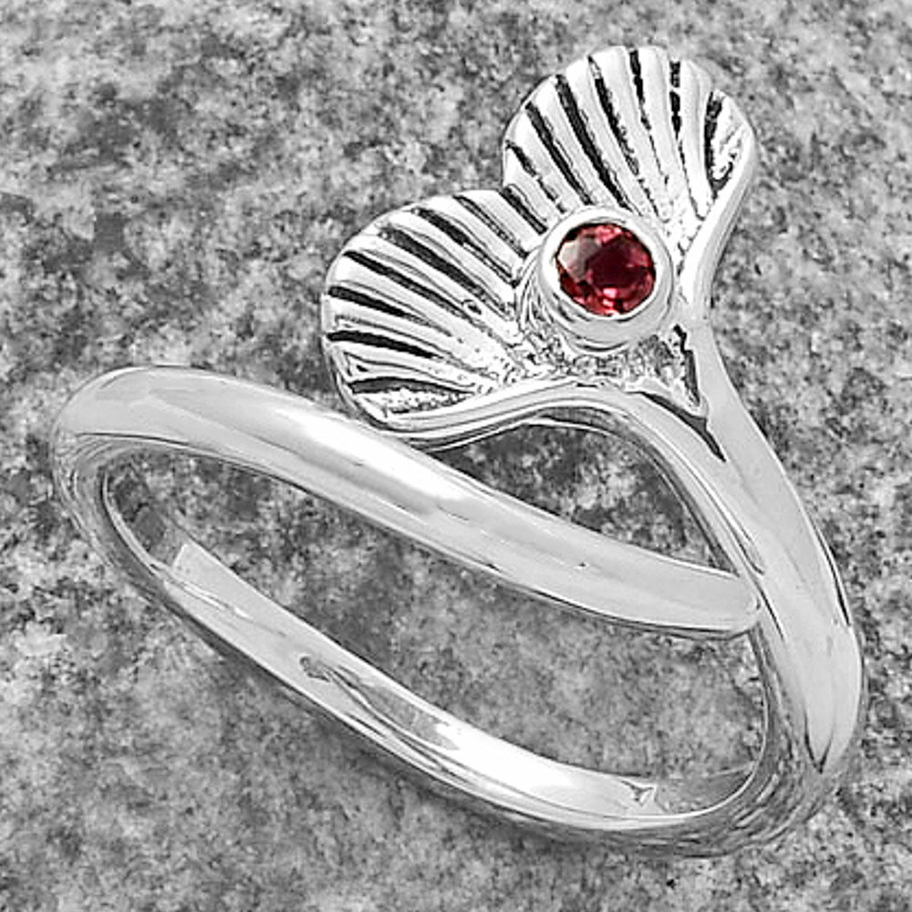 Mermaid Tail Charm Hessonite Garnet Ring size-8.5 R-1070 SDR174487