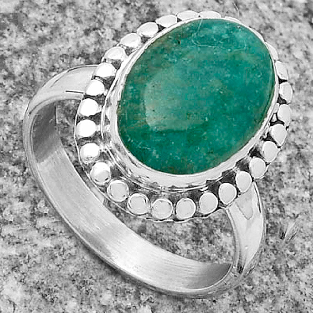 Natural Paraiba Amazonite Ring size-7.5 R-1071 SDR174554