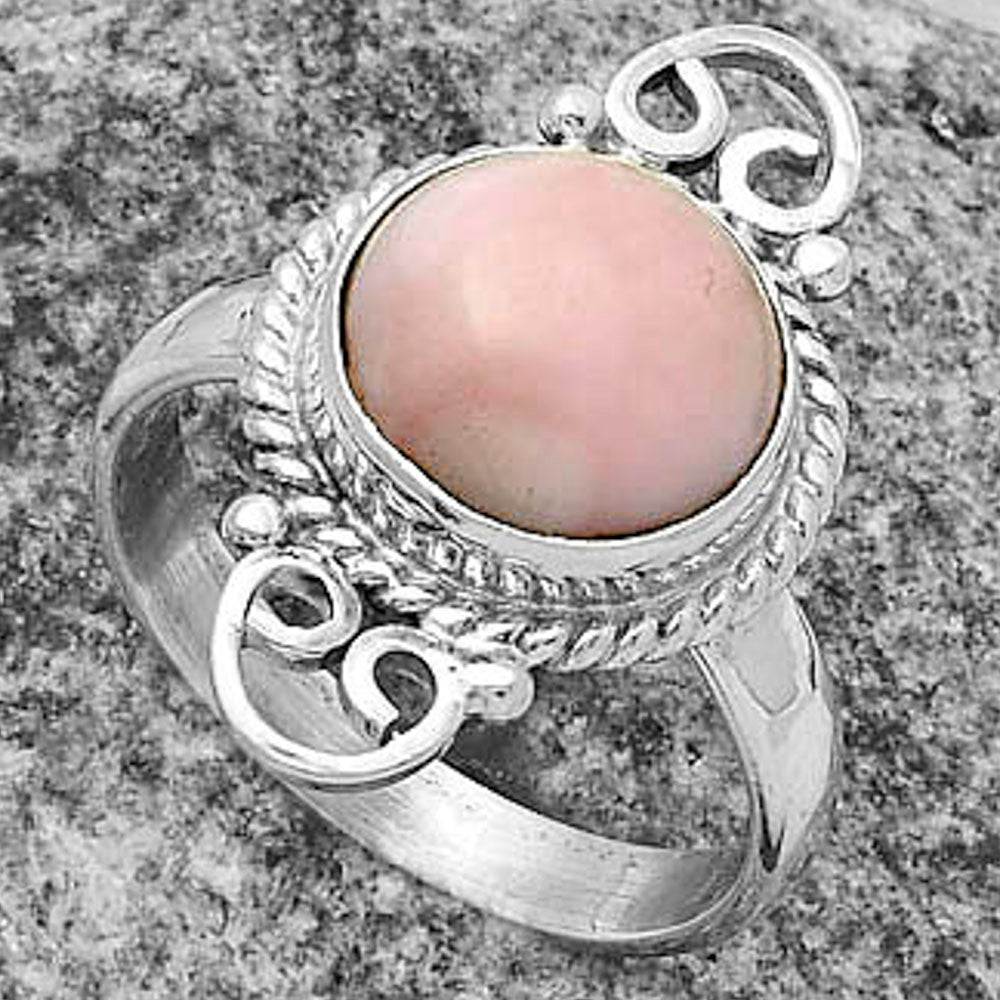 Natural Pink Opal - Australia Ring size-8.5 R-1500 SDR174621