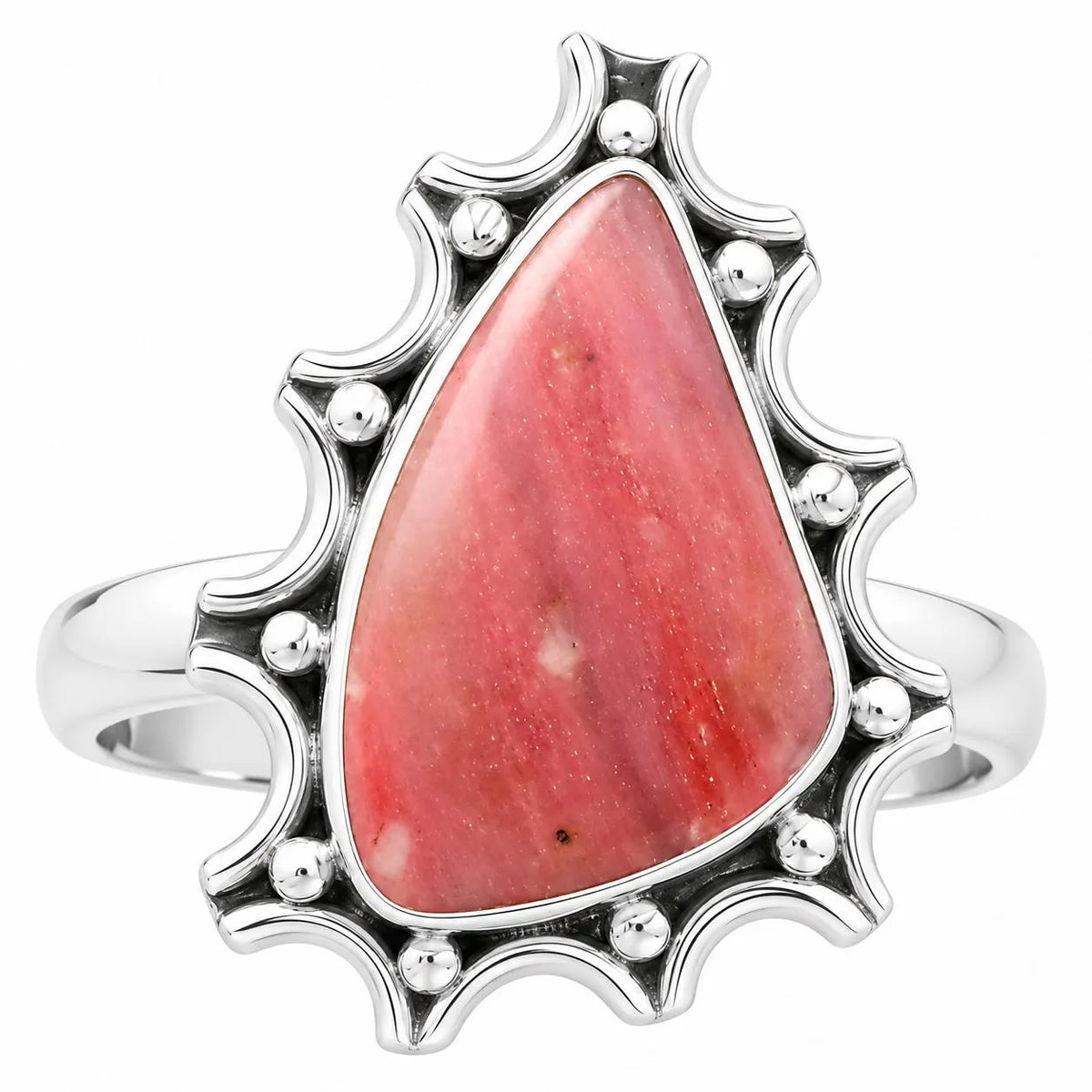 Natural Pink Tulip Quartz Ring size-9 R-1189 SDR174693