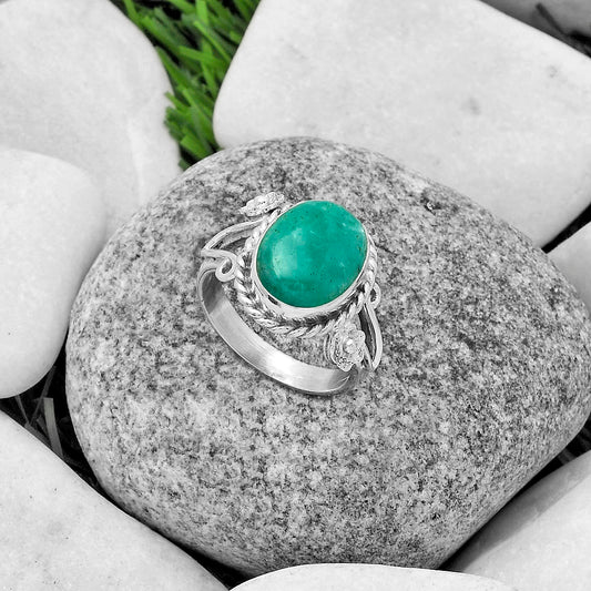 Natural Paraiba Amazonite Ring size-7.5 R-1345 SDR174761