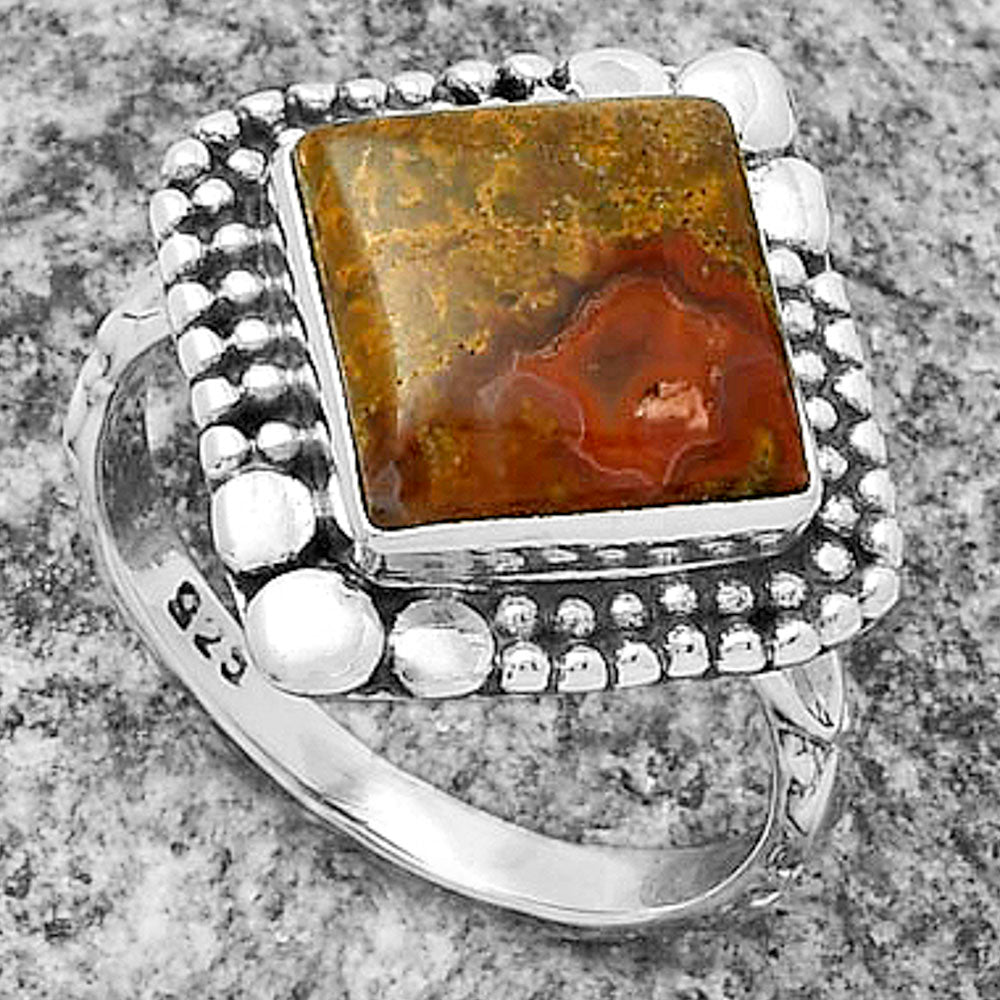 Natural Rare Cady Mountain Agate Ring size-8 R-1154 SDR174890