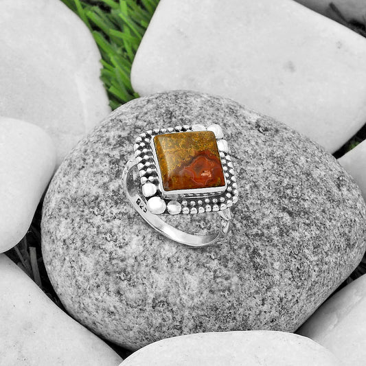 Natural Rare Cady Mountain Agate Ring size-8 R-1154 SDR174890