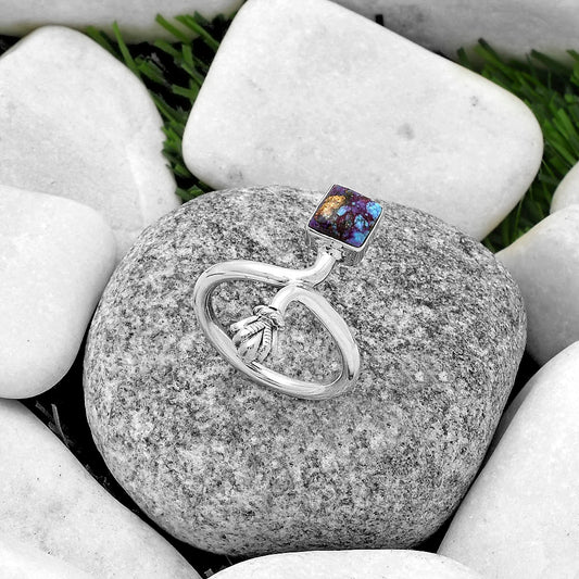 Copper Purple Turquoise - Arizona Ring size-7.5 R-1482 SDR175066